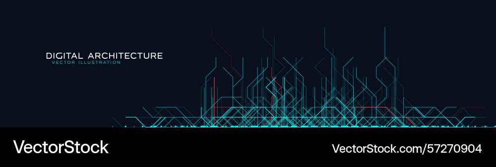 Futuristic digital architecture background Futuristic digital architecture background vector image
