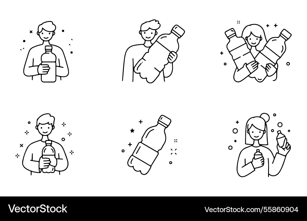 High quality icons designed with simple lines Vector Image