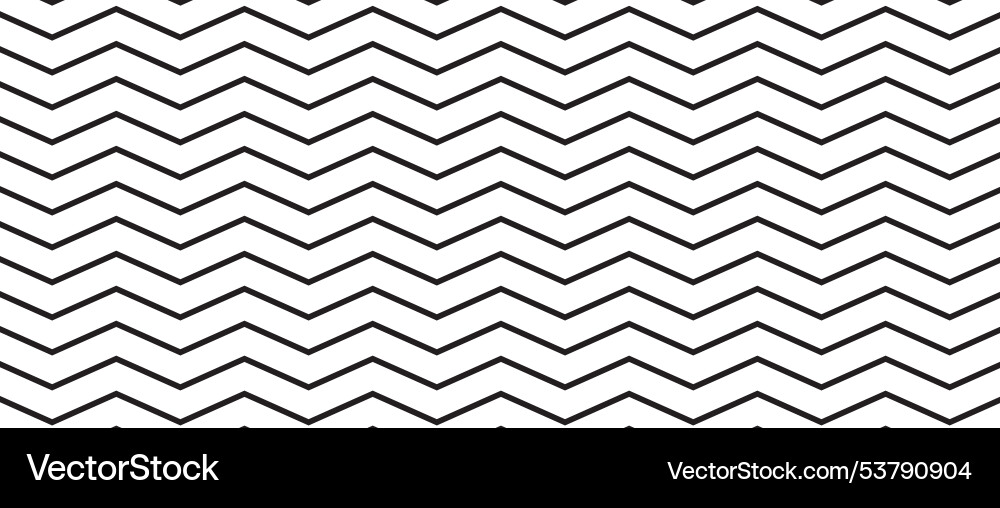 Horizontal zigzag lines pattern black and white Vector Image