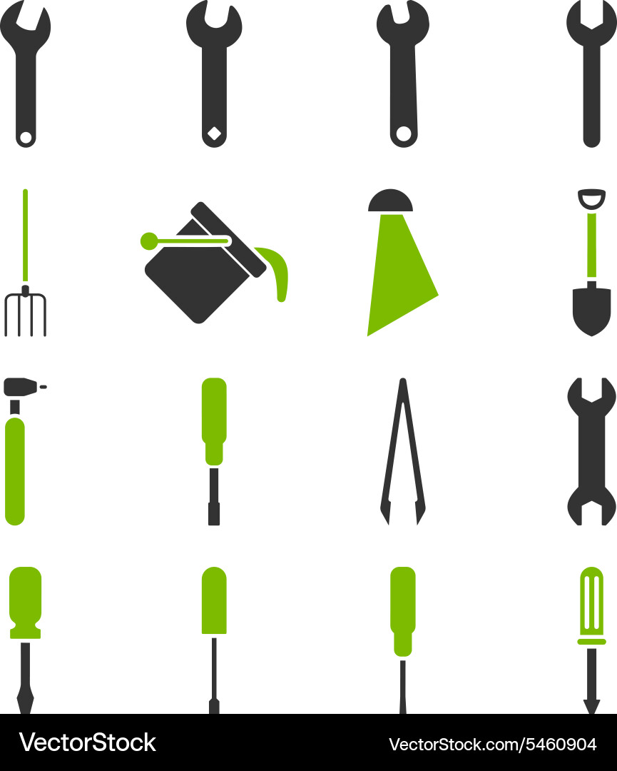 Instruments and tools icon set Vector Image