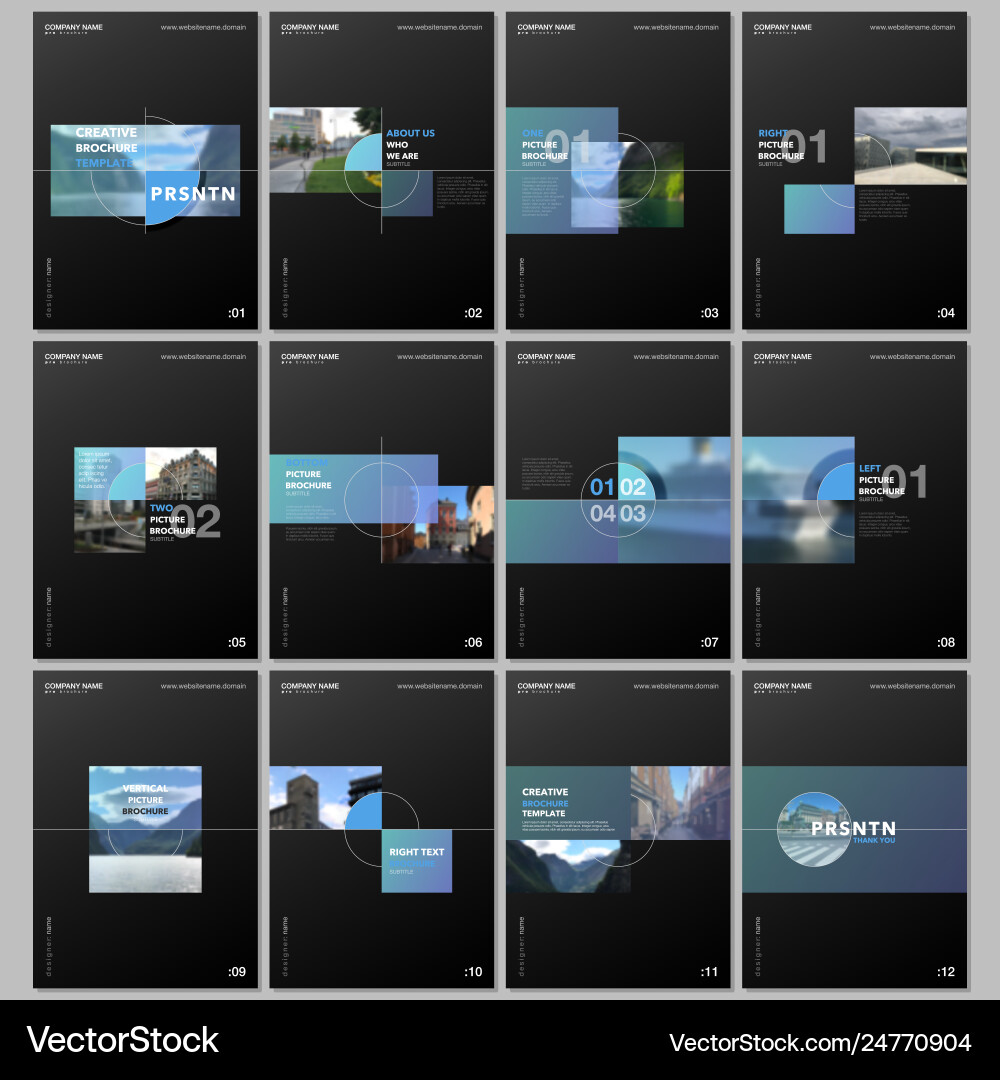 Minimal brochure templates with colorful gradient Minimal brochure templates with colorful gradient vector image