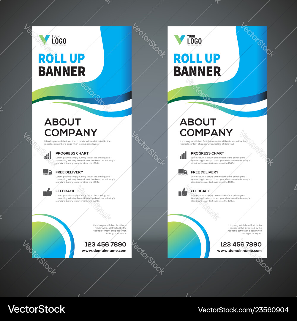 Modern Roll Up Banner - X Banner Vector Image