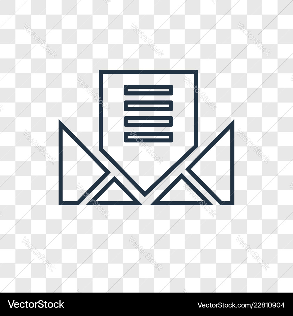 Open email concept linear icon isolated Open email concept linear icon isolated vector image