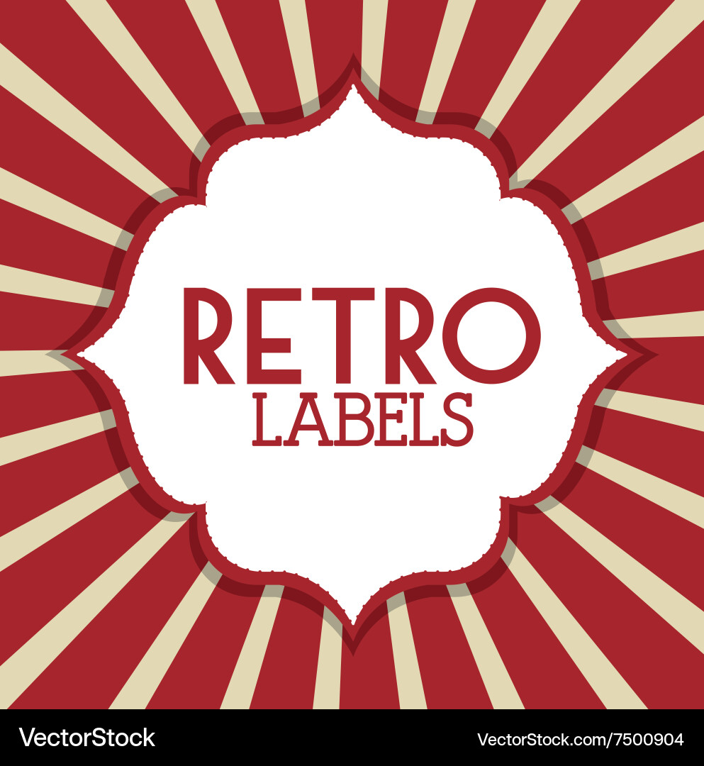 Retro Label Design Vektorbild