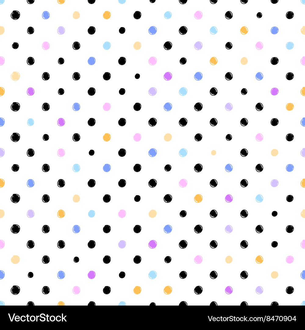 Seamless scribble dotted pattern vector image