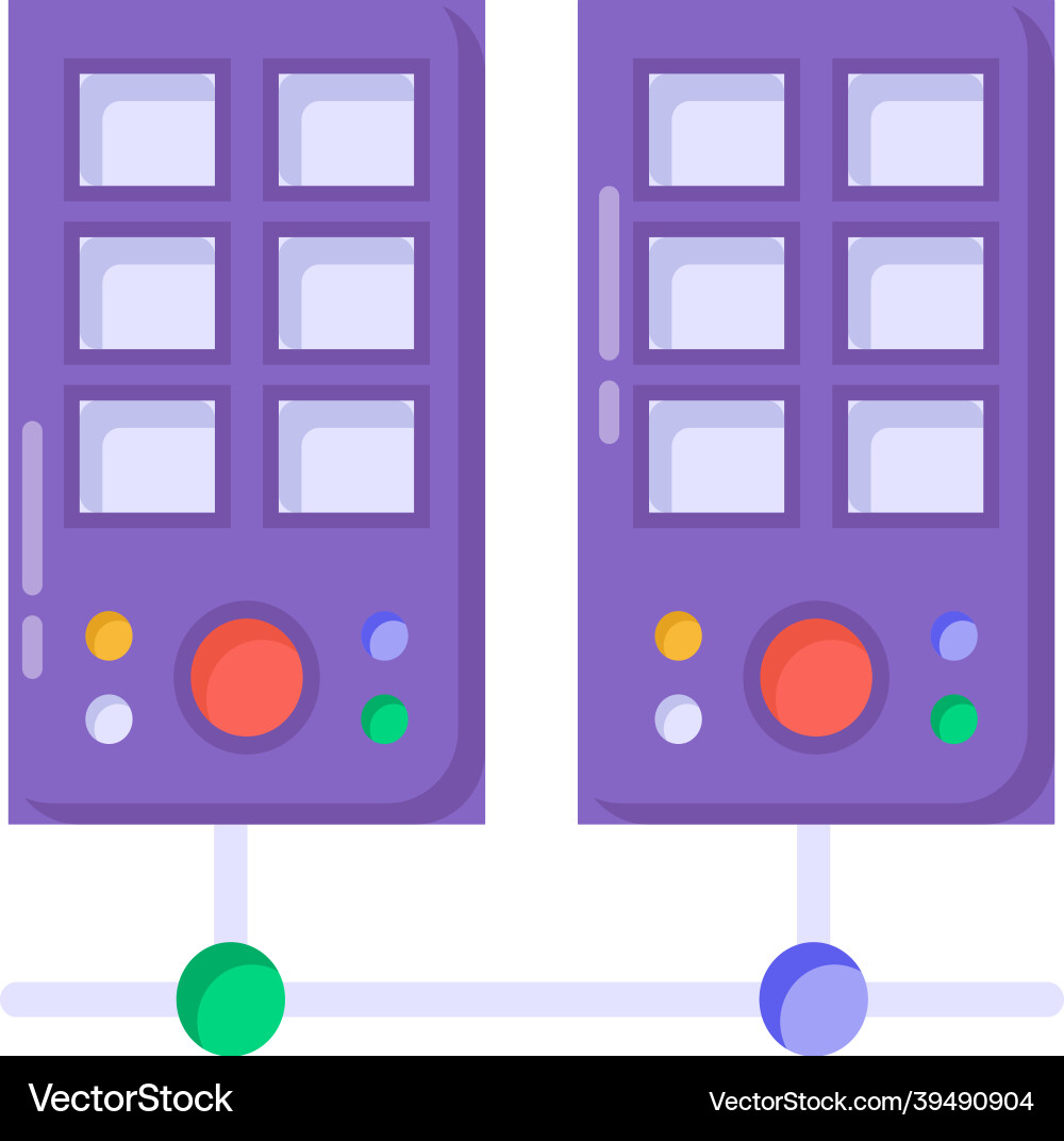Server network vector image