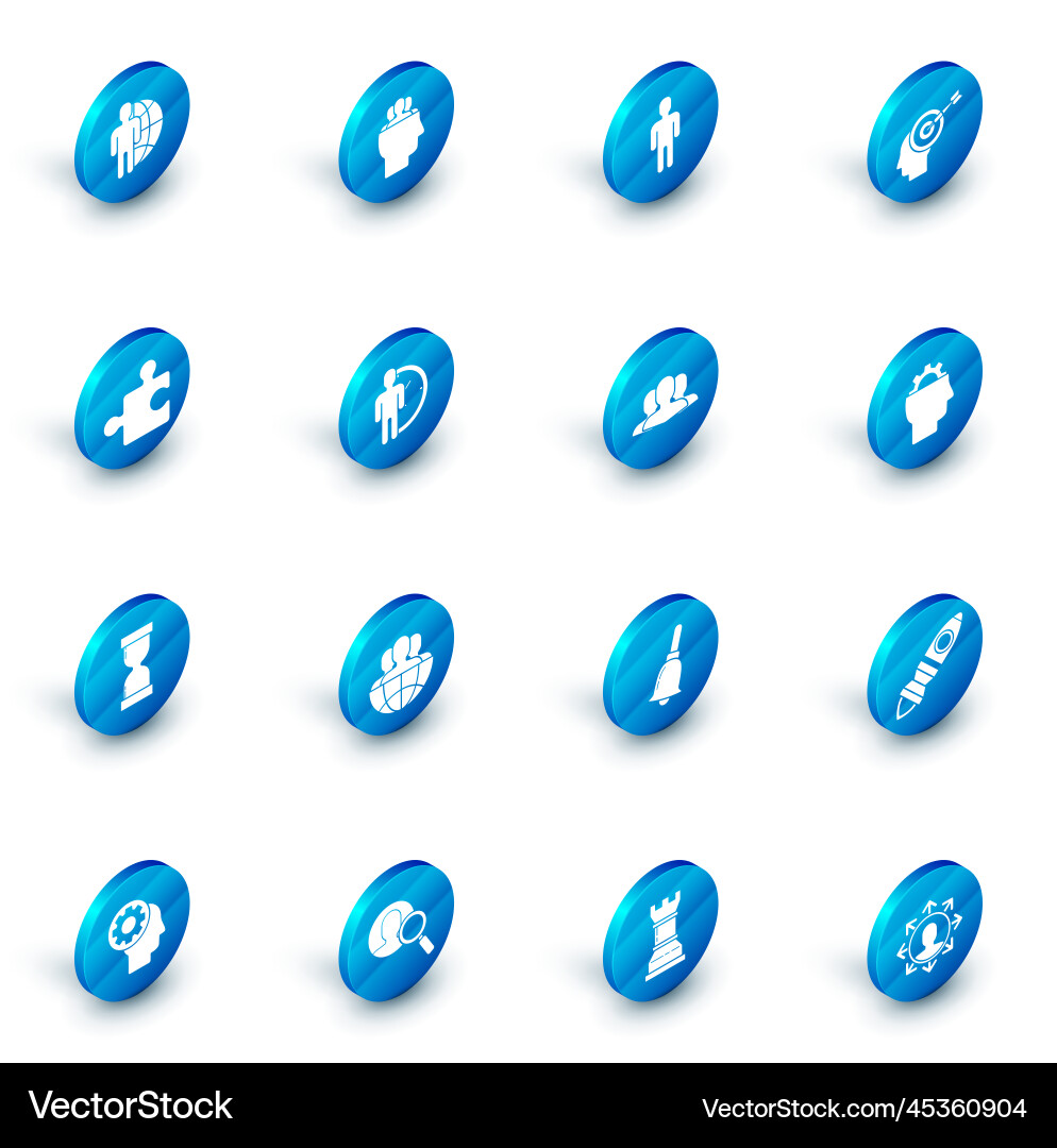 Set project team base user of man in business Set project team base user of man in business vector image