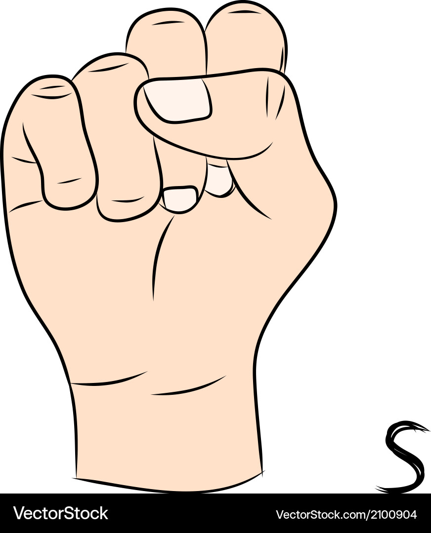 Sign language and the alphabetthe letter s Vector Image