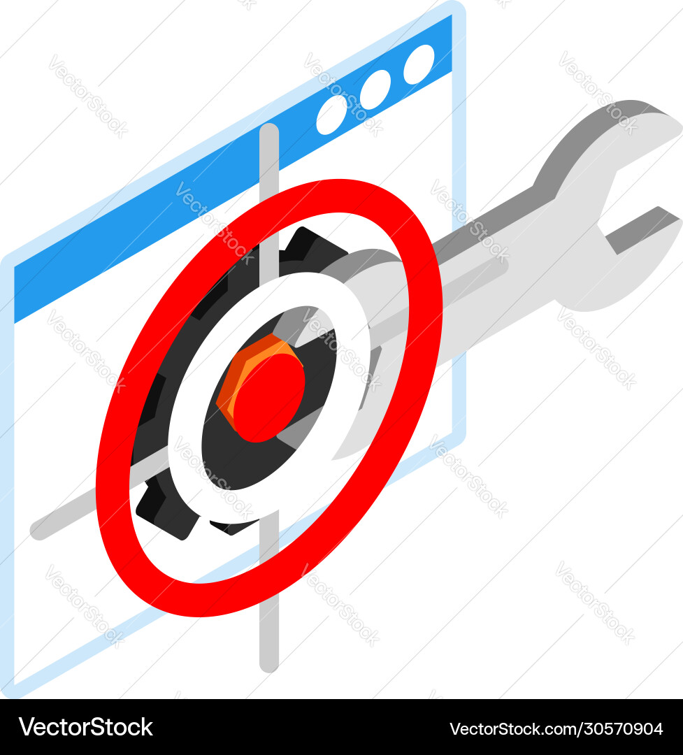 Technical support icon isometric style Technical support icon isometric style vector image