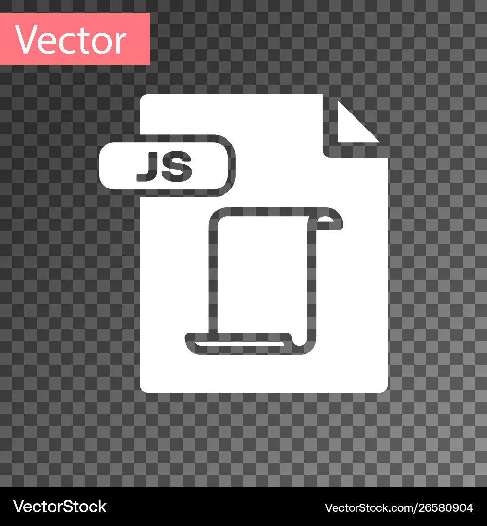 White js file document download button icon White js file document download button icon vector image