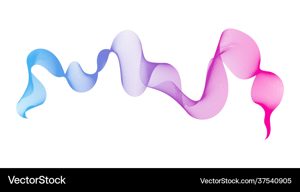 Abstract backdrop with wave gradient lines vector image