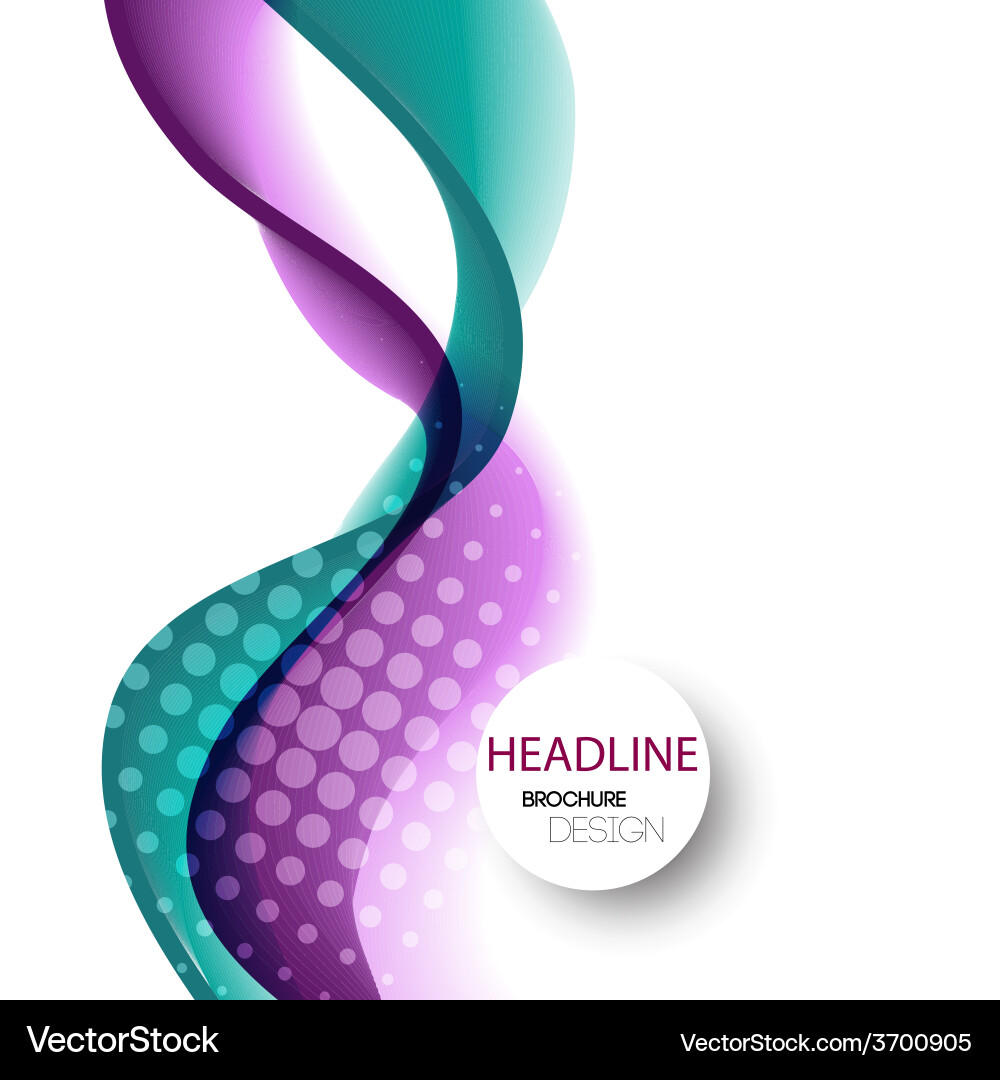 Abstract curved lines background template vector image