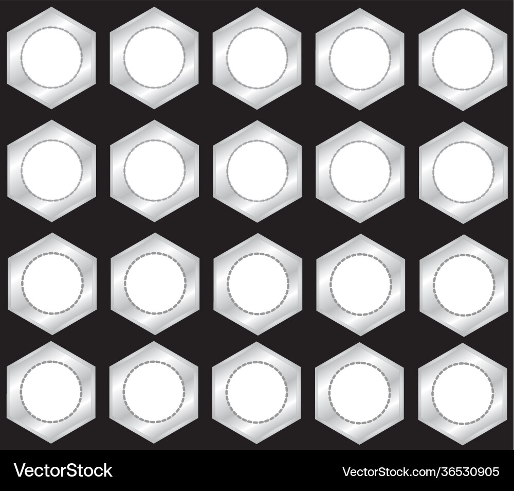 Black background with a pattern empty frames Vector Image