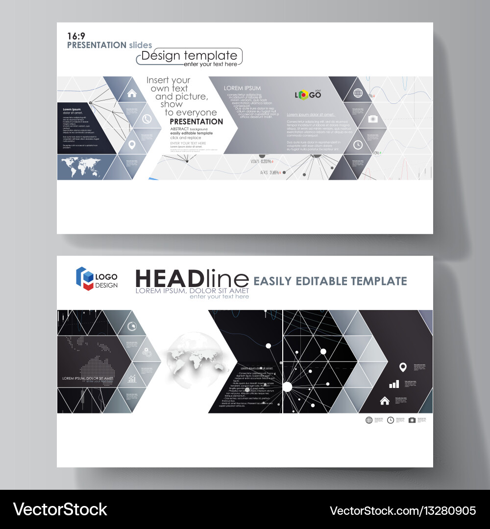 Business templates in hd format for presentation Vector Image