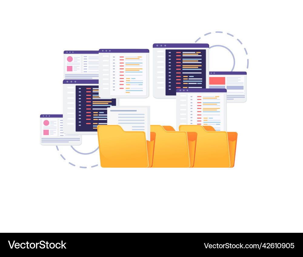 Concept for development using programming Concept for development using programming vector image