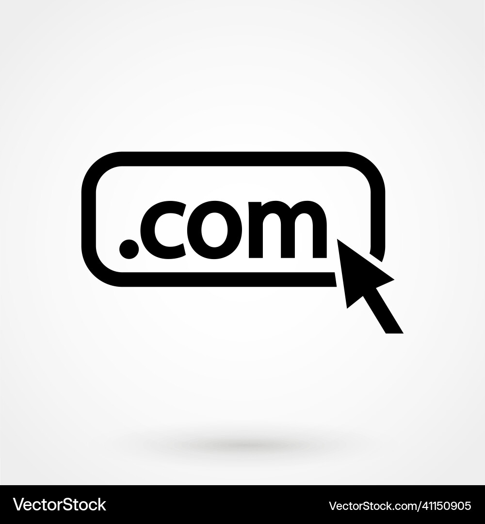 Domain com icon Domain com icon vector image