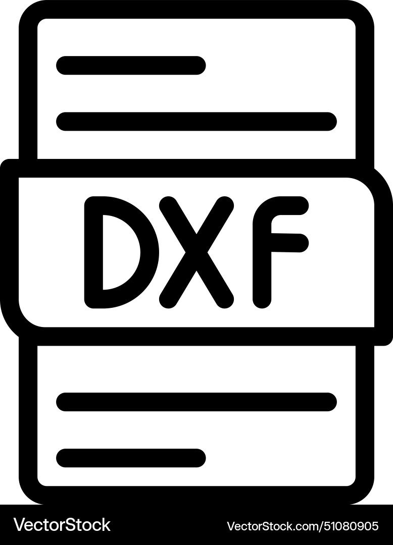 Dxf file type icons document format design Dxf file type icons document format design vector image