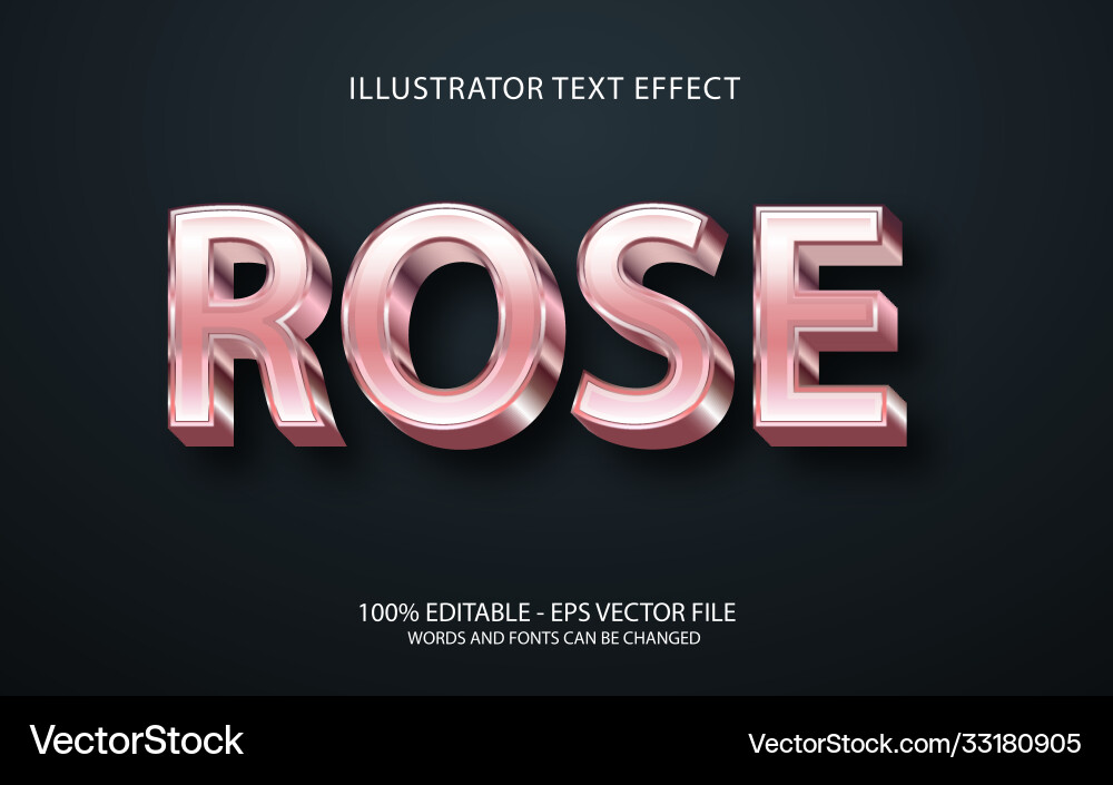 Editable text style effect typography template vector image