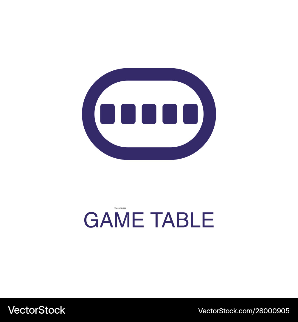 Game table element in flat simple style on white vector image