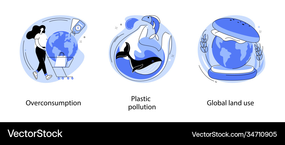 Global pollution problem abstract concept Global pollution problem abstract concept vector image