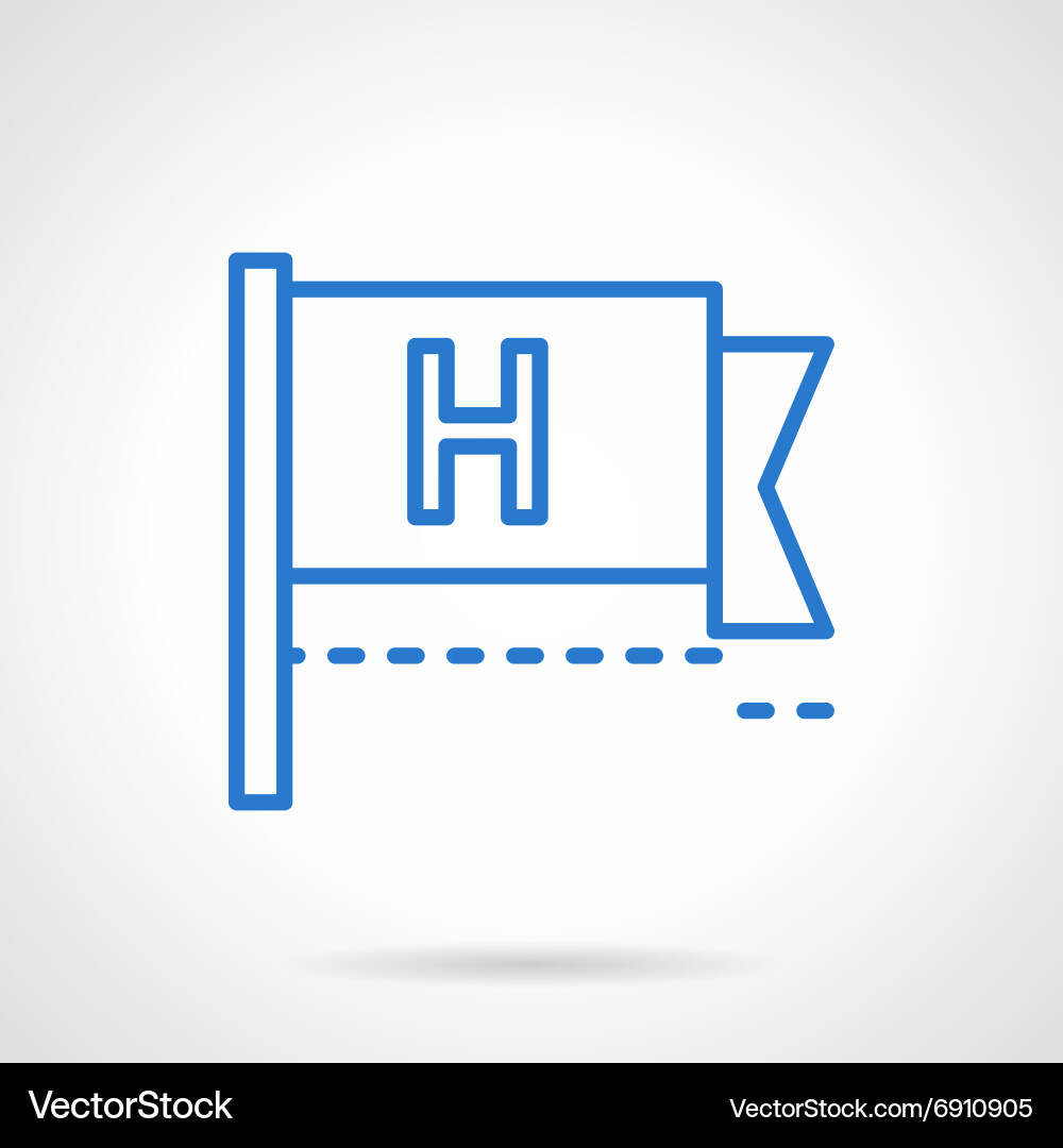 Help button icon blue line style Vector Image