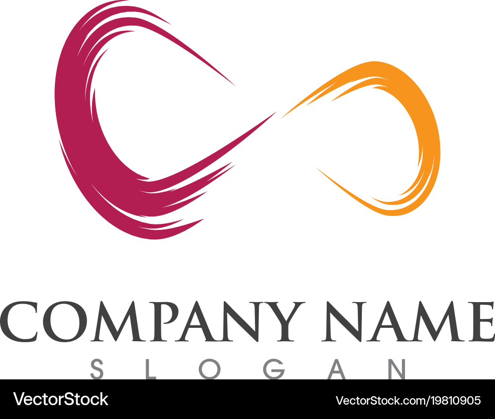 Infinite Loop Logo Template vector image