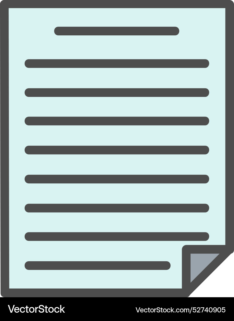 Memo line filled icon design Vector Image