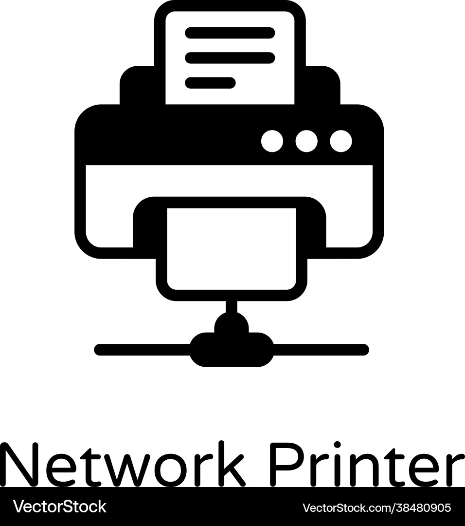 Network printer Royalty Free Vector Image - VectorStock