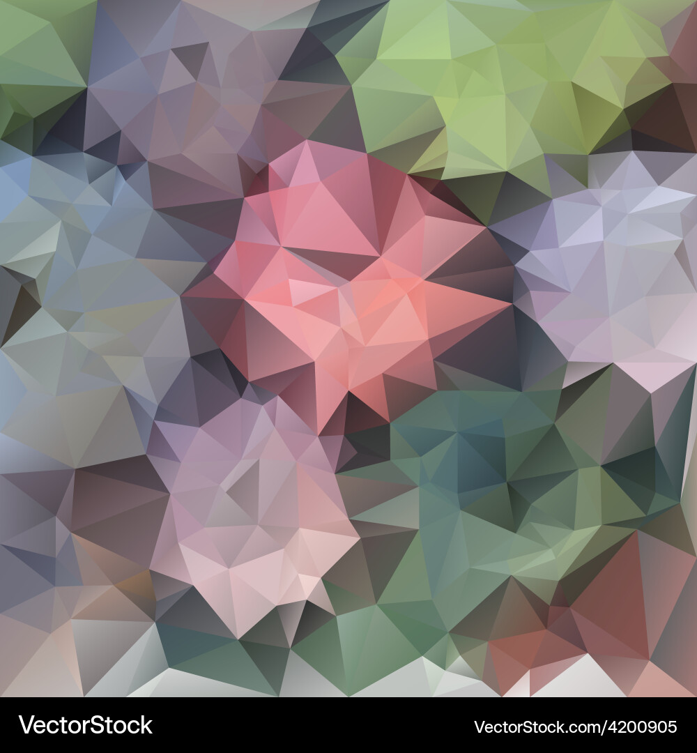 Pastel spring flower polygonal triangular pattern vector image