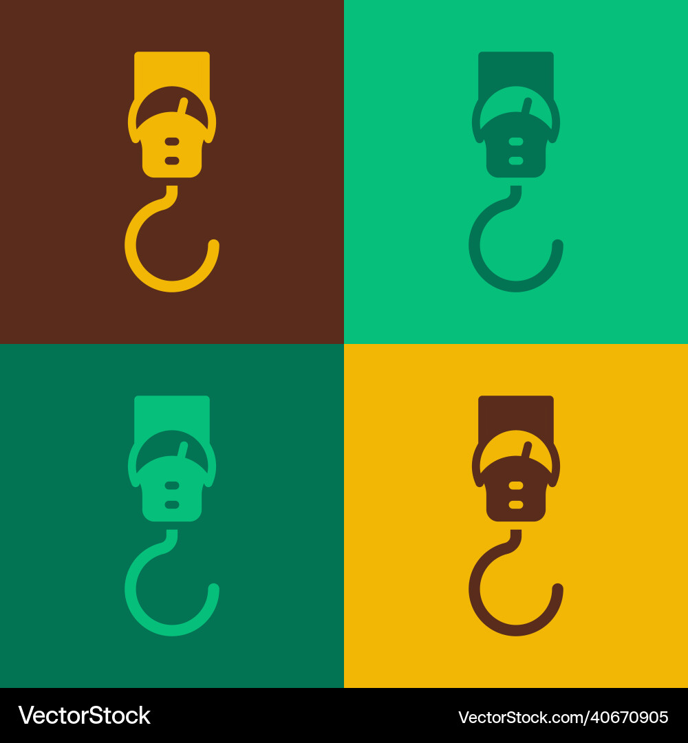 Pop art spring scale icon isolated on color Pop art spring scale icon isolated on color vector image