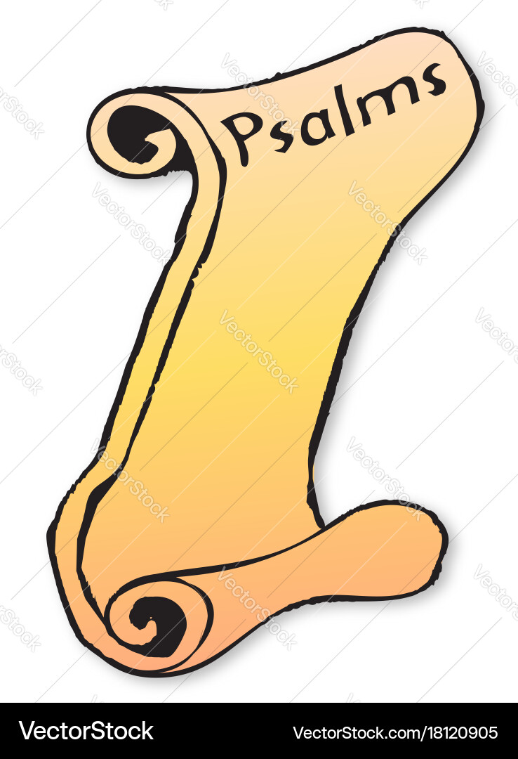 Psalms scroll Vector Image