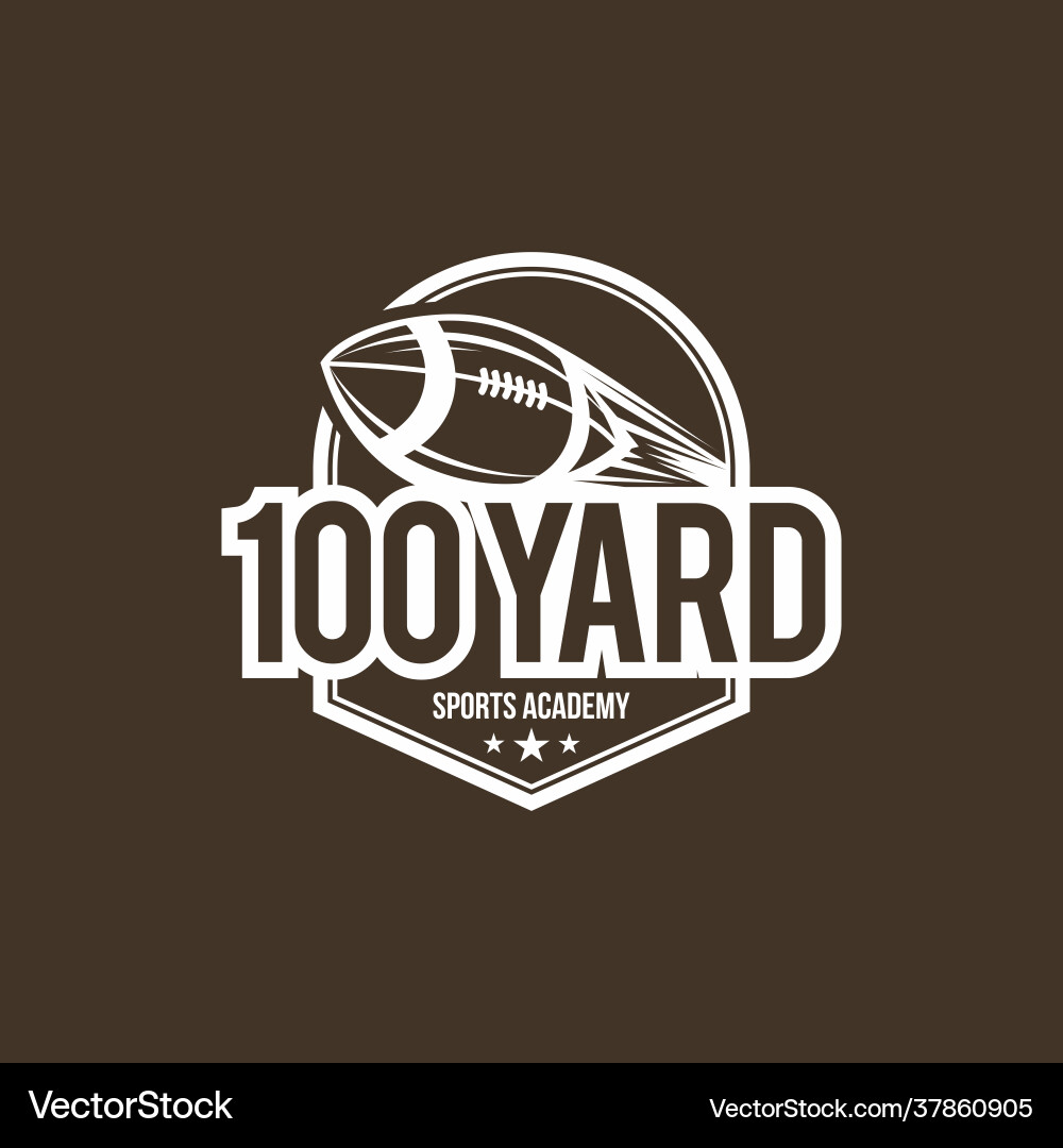 Rugby academy logo design template vector image