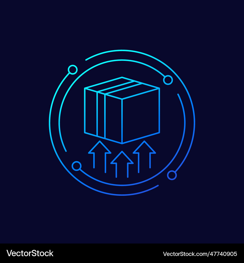 Send parcel package icon linear design vector image