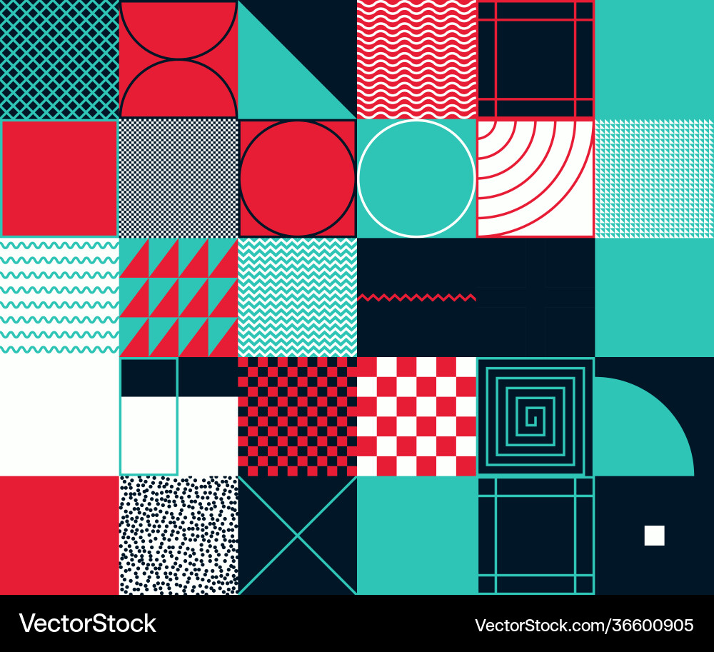 Simple geometric pattern design with basic Simple geometric pattern design with basic vector image