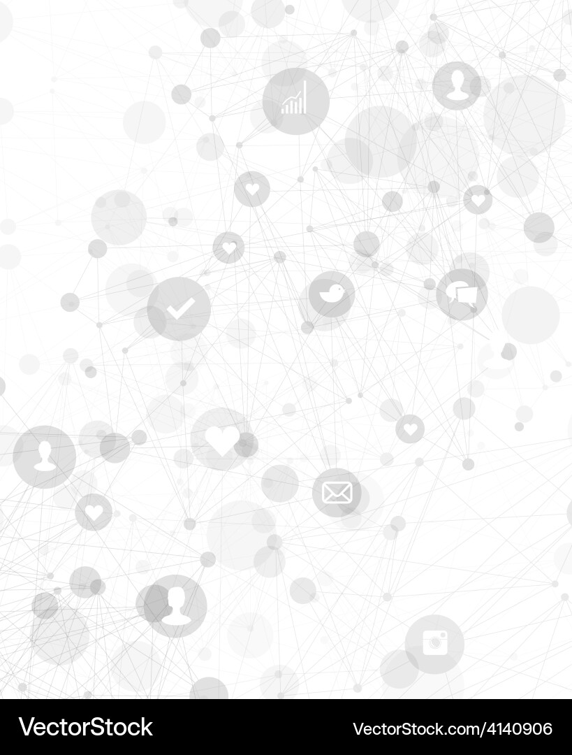 Abstract Connection Network vector image