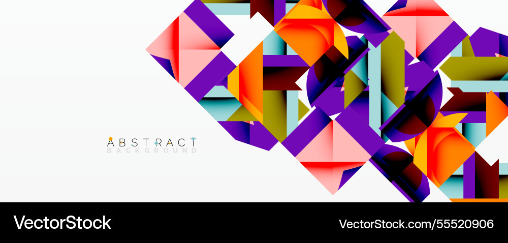 Abstract geometric composition with interlocking Abstract geometric composition with interlocking Vector Image