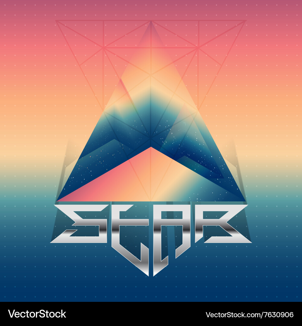 Abstract isometric prism with the reflection Vector Image