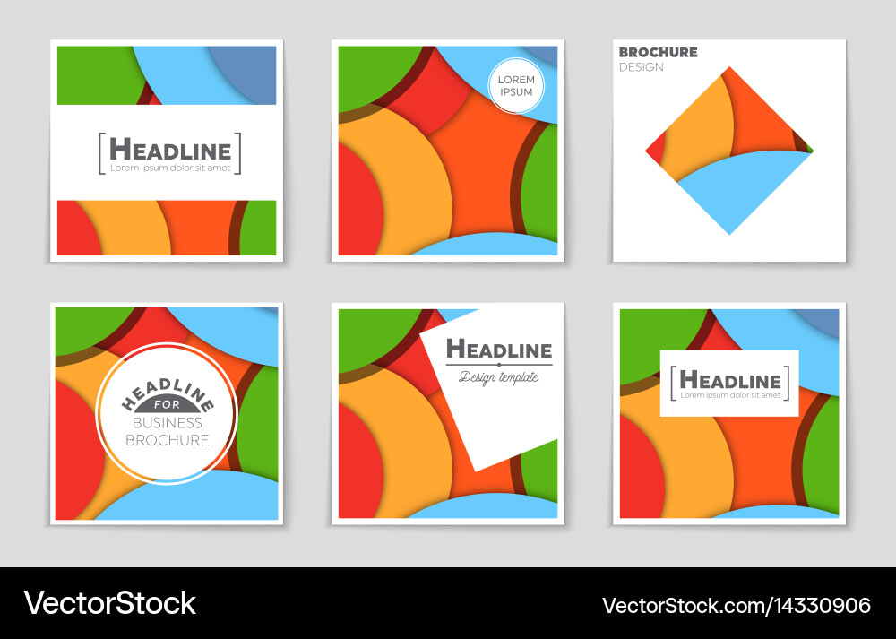 Abstract layout background set for art Vector Image