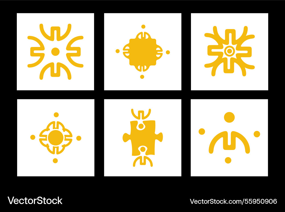 Abstrakte Symbolsammlung auf weißem Hintergrund Abstrakte Symbolsammlung auf weißem Hintergrund vektorbild