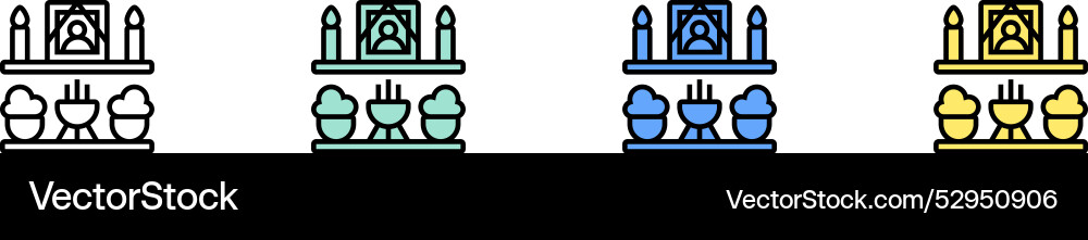 Alter icon outline green blue and yellow style Alter icon outline green blue and yellow style vector image