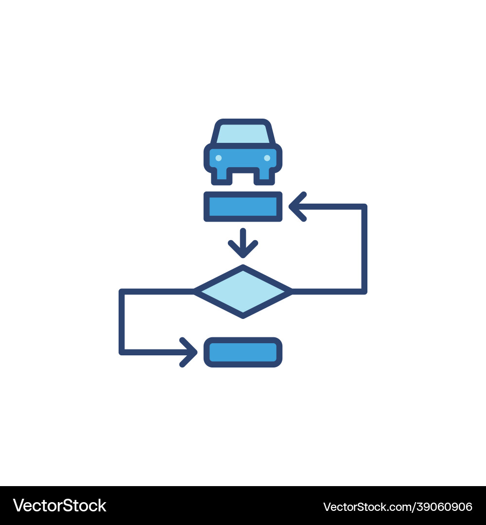 Autonomous vehicle algorithm blue modern Autonomous vehicle algorithm blue modern vector image