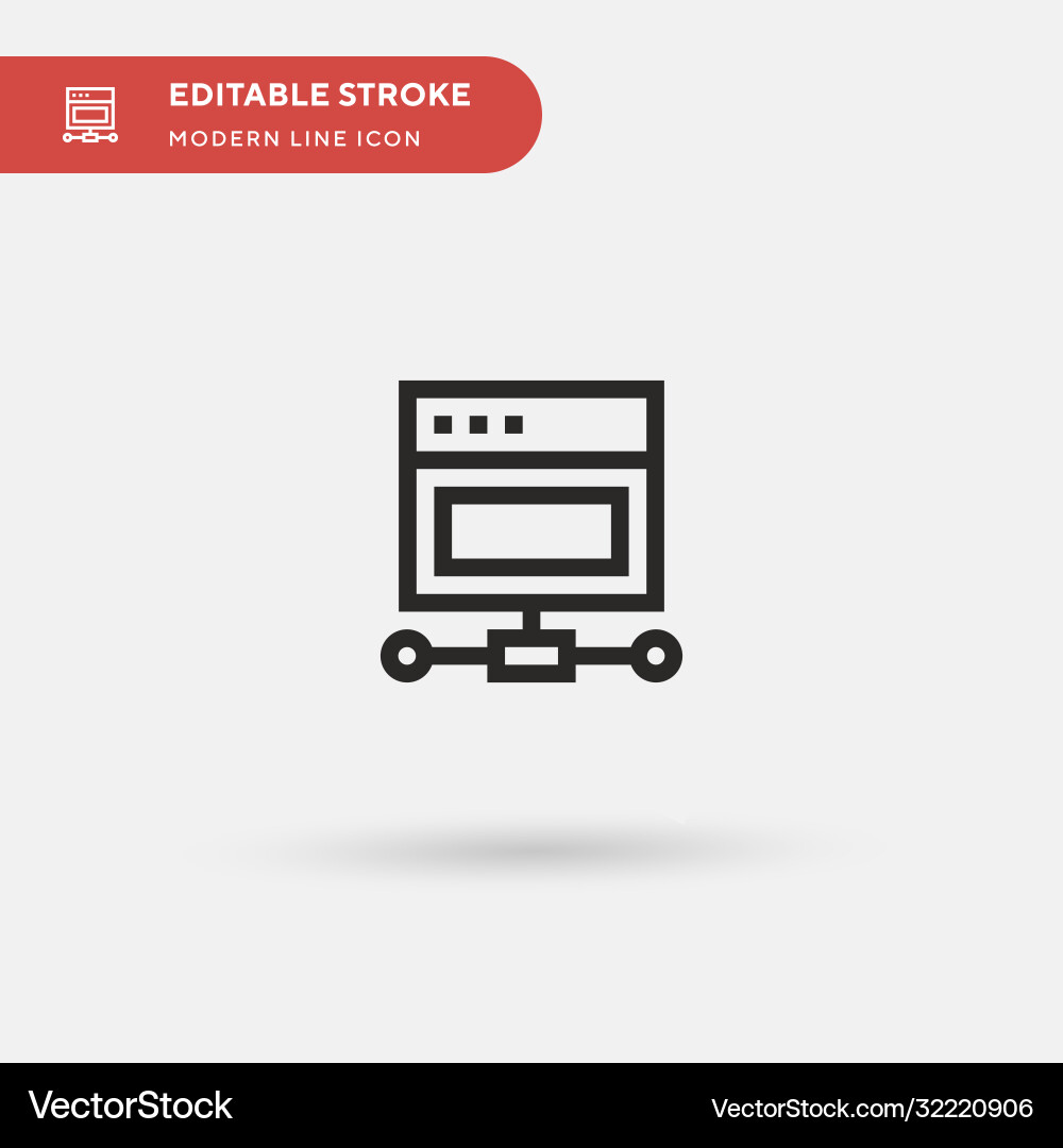 Browser simple icon symbol Vector Image