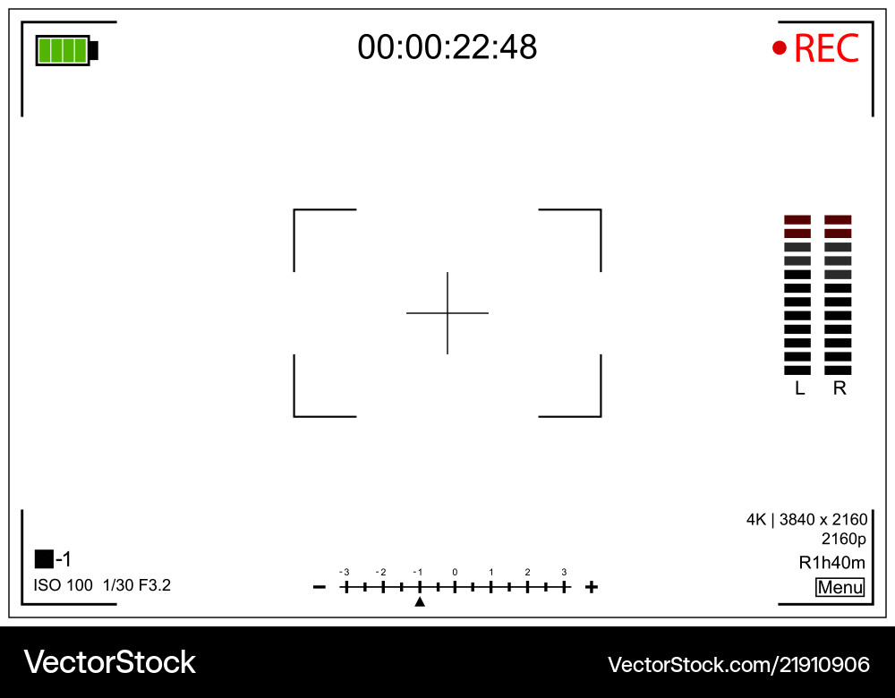 Camera Viewfinder Background Vector Image