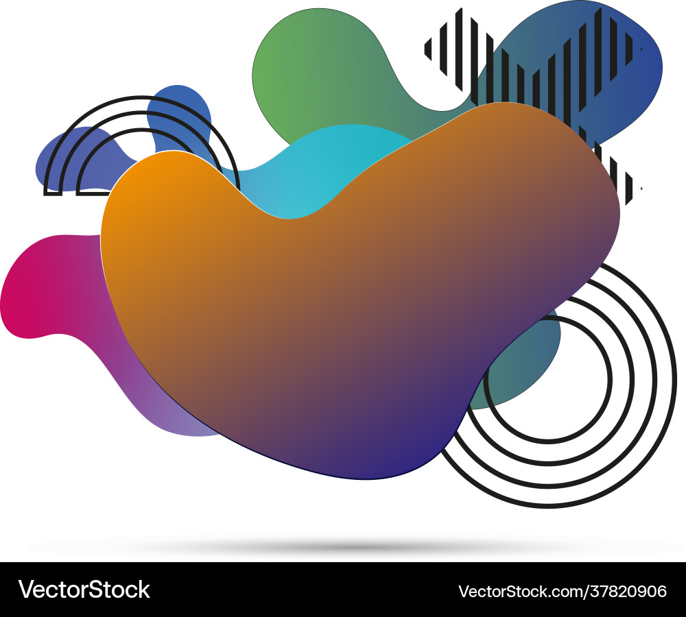 Creative abstract amoeba design with different Vector Image
