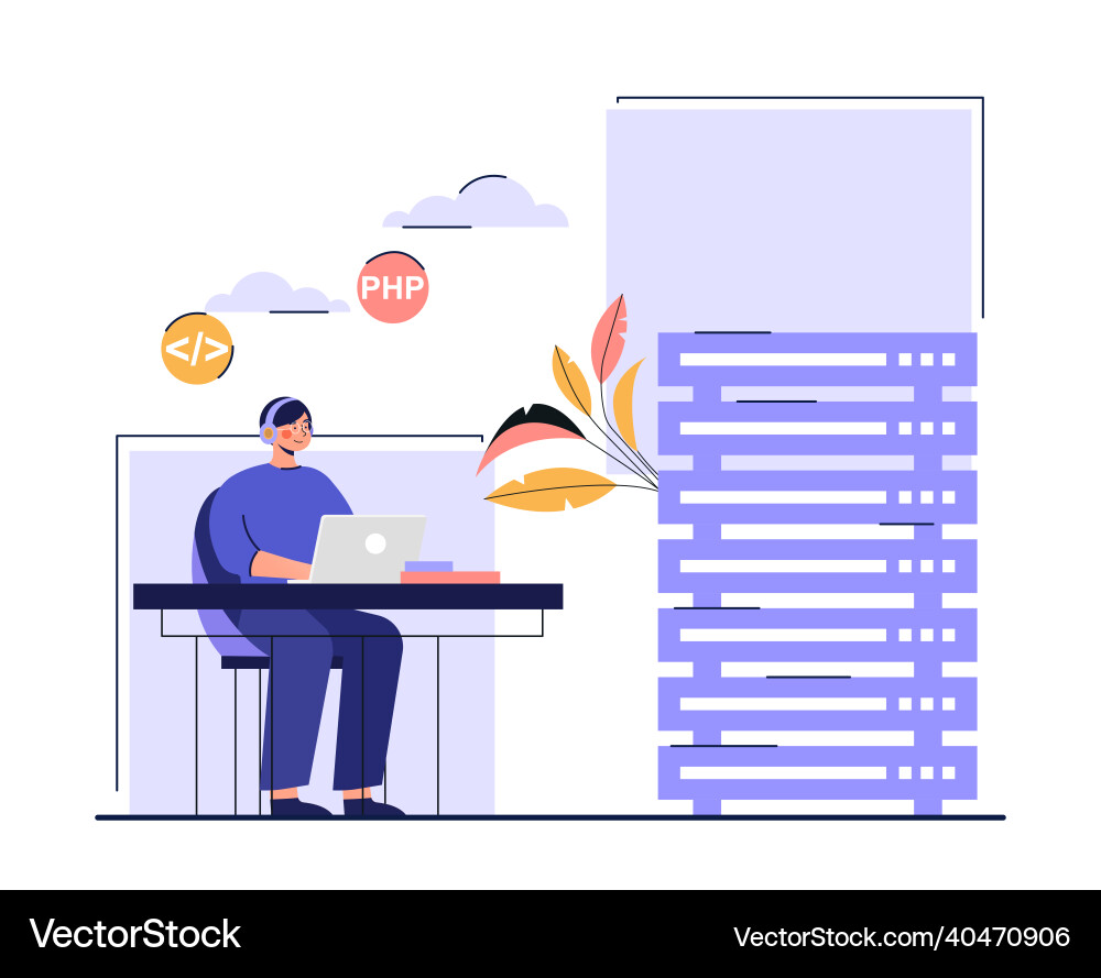 Data Application & Software Development vector image