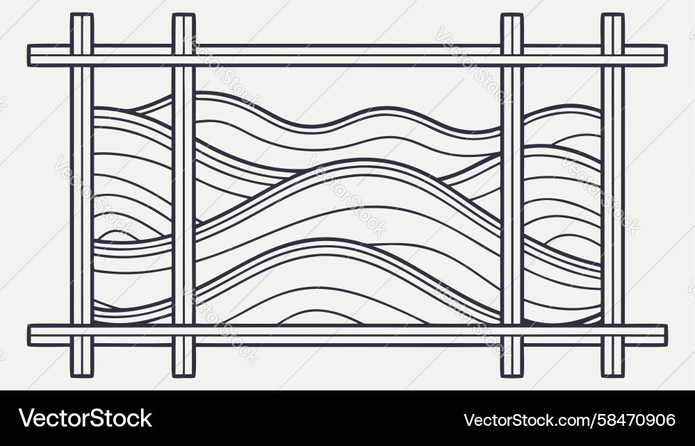 Dynamic Wavy Grid Pattern Vector Image