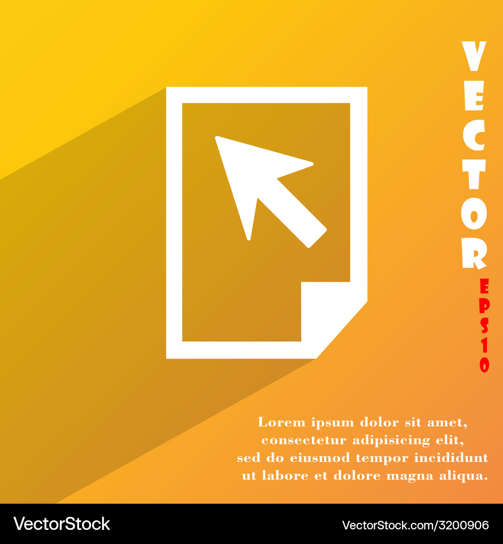 File document icon symbol flat modern web design vector image