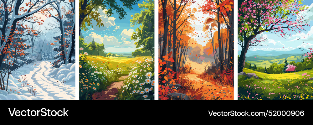 Tree Winter Summer Vector Images (over 14,000)