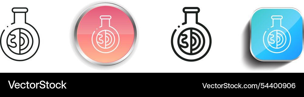 Geology icon thin linear regular and button style vector image