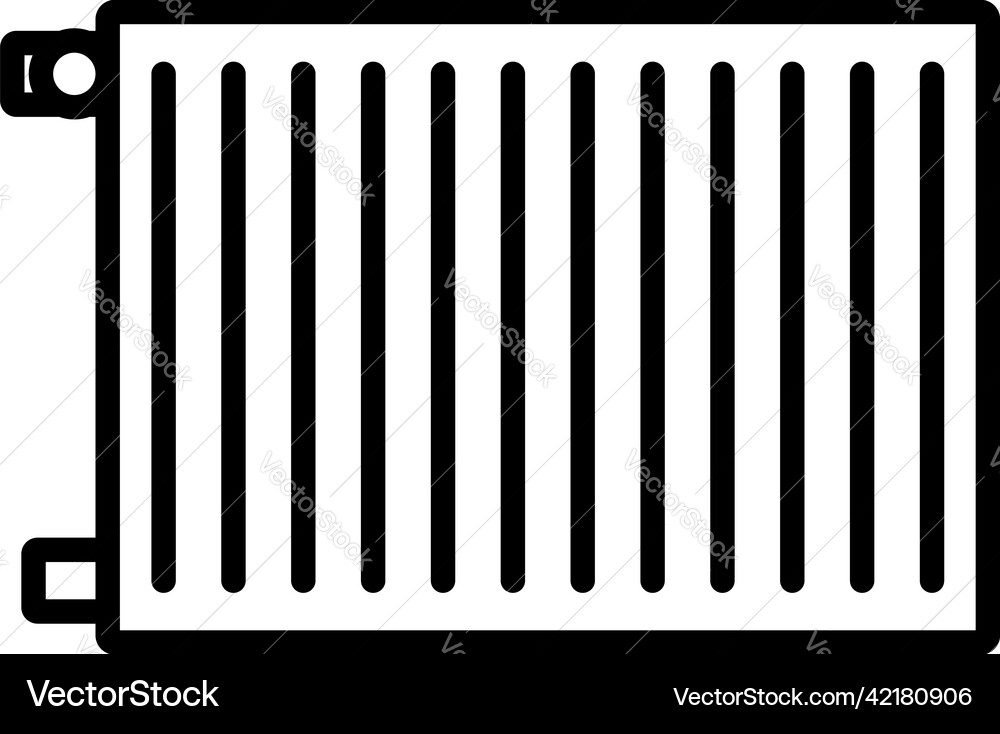 Icon of radiator vector image